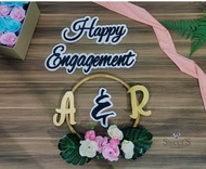 dekorasi lamaran paket ring rotan background tunangan simple