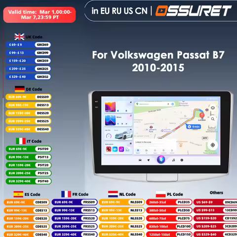 9''AI Voice Car Smart Systems for Volkswagen VW Passat B6 B7 B8 CC 2007-2021 Car Multimedia Player S