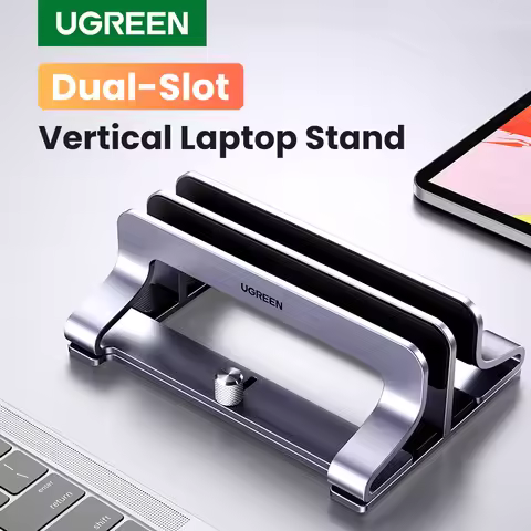 UGREEN Vertical Laptop Stand Holder For MacBook Air Pro Aluminum Foldable Notebook Stand Laptop Supp
