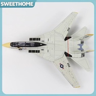 SWEETHOME 1:72 Scale F-14 Tomcat Fighter Jet Model - White & Black ABS Plastic Aircraft With Detaile