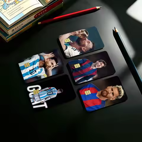 The GOAT Messi Football Star Credit Card HD Stickers Game Card Decal Small Chip Waterproof Sticker G