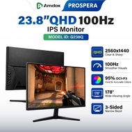 Amdox 2K QHD IPS Monitor 2560 x 1440 100% sRGB Adjustable & Rotating Stand (23.8") G238Q