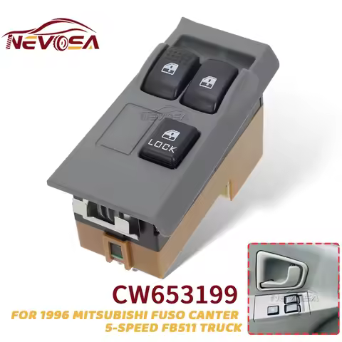 12V/24V For 1996 Mitsubishi Fuso Canter FB511 5-Speed Truck Auto Master Power Window Switch Control 