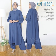 Godiva Set Airflow Premium. Basic Polos Women's Suits Set Jumbo Oversize Outfit Muslim Women Contemporary