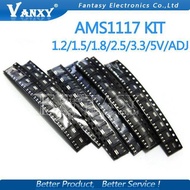 70pcs AMS1117 SOT223 Voltage Regulator Kit 7values Each 10pcs 1.2V/1.5V/1.8V/2.5V/3.3V/5.0V/ADJ AMS1