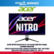 ACER NITRO KG243YU P1 24" 144HZ QHD IPS Panel Gaming Monitor