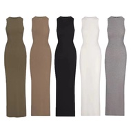 Kylie Jenner Inspired Skims Vest Dress - Sleek Sleeveless Design
