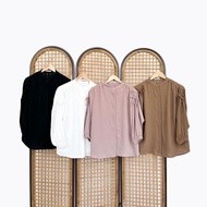 Gavi Blouse / Heksa Blouse / Atasan Wanita Kekinian / Atasan Tangan Serut / Kemeja Oversize / Atasan