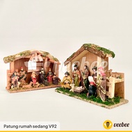 Patung Kelahiran Yesus Set Rumah (V92) | Patung Yesus | Patung Yesus Set Handmade | Diorama Natal |