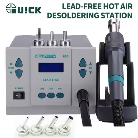 Quick 861DW 1000W Lead-free Hot Air Desoldering Station for Mobile Phone Motherboard PCB Thermostati