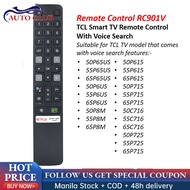 For TCL 4K LED Android Smart TV New Original RC901V FMR6 RC802N Voice Remote Control w Netflix Youtu
