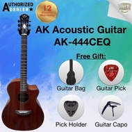 A&K Acoustic Guitar AK-444CEQ with Pick Up, Bundle with Guitar Bag ,Pick,Capo and Pick Holder