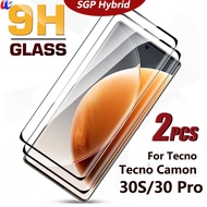 2Pcs 9H Curved Glass For Tecno Camon 30S Tempered Glass Screen Protector Tecno Camon 30S Camon30S 30