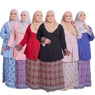 S - 6XL. Dahlia NEWS. Plussize Kebaya. Baju Raya Long Kebaya. Baju Kurung