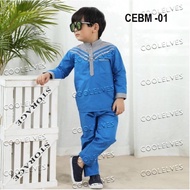 🔥READYSTOCK 🔥 (1-12tahun) GREY x BLUE BAJU MELAYU BUDAK BIRU & KELABU