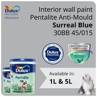 Dulux Interior Wall Paint - Surreal Blue (30BB 45/015) (Anti-Fungus / High Coverage) (Pentalite Anti-Mould) - 1L / 5L