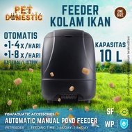 Fish Pond Automatic Feeder 10L Otomatis Food Timer Auto Pemberi Pakan Makan Kolam ikan Koi Autofeede