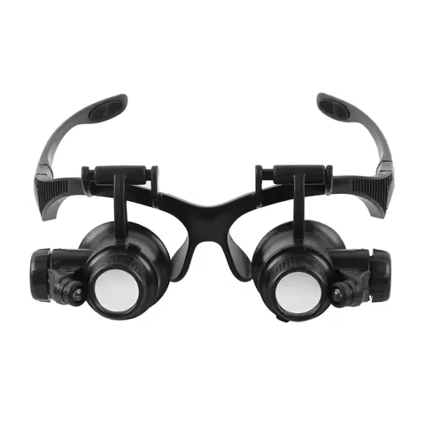 10X 15X 20X 25X Portable Head-mounted Magnifying Glass LED Light Maintenance Magnifier For PCB Watch