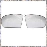 [Z F L U] 1 Pair Right and Left Side Rearview Mirror Glass Len Replacement for   W203 W211 203810012