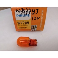 ORIGINAL PHILIP SIGNAL BULB (YELLOW) T20 12V 21W 12071CP WY21W