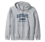 Harvard Massachusetts MA Vintage Athletic Sports Design Zip Hoodie