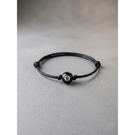 8-Ball Bracelet - Black Cord with Number 8 Bead - Adjustable Fit - Unique Accessory