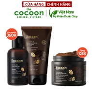Special COMBO Coffee Cleansing Gel 140ml + Facial Cleansing Coffee 150ml Free Body Scrub Dak Lak Cocoon Coffee 200ml