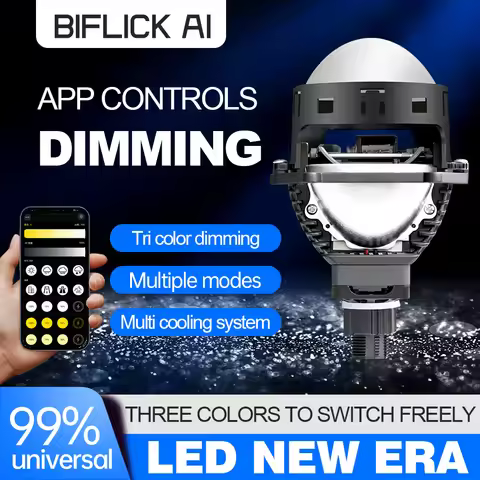 NEW 3" Car APP Control Bi LED Lens Projector Headlight 12V 80W 3000K-6000K For Hella 3R G5 H4 H7 900