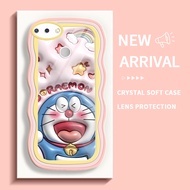 Case Soft Case Untuk Xiaomi Redmi 6 4X 5 Plus 5A 6A 7 Y3 Casing Doraemon Bingkai Bergelombang Case T