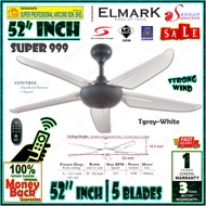 Elmark Ceiling Fan Super999 52 inches Remote Control 5 Blade Ceiling Fan AB