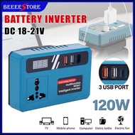 120W Power Inverter DC 18-21V To AC 220V Inverter Adapter for Makita 18V Battery