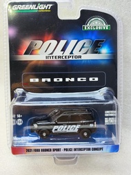 New Diecast Alloy 1:64 2021 Ford Sports Mustang Black Police Car Model Adult Classic Collection Stat