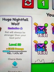 Pet Simulator 99 Huge Nightfall Wolf 獨家寵物