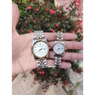 PROKING Couple Watch Quartz Analog Silver Gold Stainless Steel Band Jam Tangan Couple