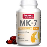 Jarrow Formulas MK-7 90 mcg - Bioactive Form of Vitamin K2 - 60 Servings (Softgels) - For Bone & Car