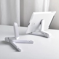 其他品牌 - 三角手機平板析疊支架桌面折疊式平板電腦便攜支架 白色 ipad iphone samsung 折疊式三角手機支架 多角度 便攜 iPad 底座 智能電話 平板電腦支架 旋轉支架 三角 桌