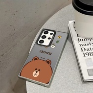 Simple Little Fat Bear Cute Cartoon Niche Phone Case Suitable for Samsung S25ULTRA S23ULTRA S25 S24 