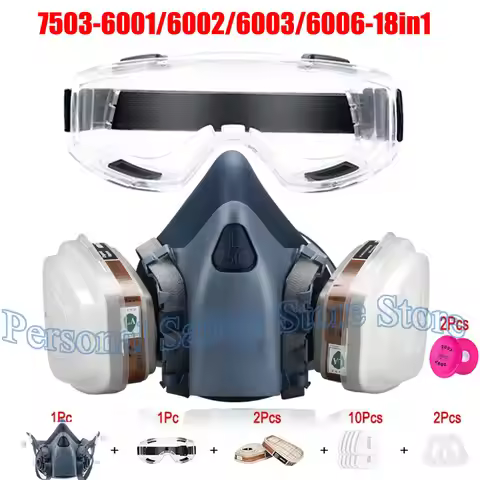 7503 Respirator Mask Protective Mask Industry Painting Spray Dust Gas Mask With 3M 501 5N11 6001CN 6