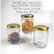 Doorgift kaca bekas kaca glass MG2398 GW006L 9x6.5cm candy jar madu honey door gift 1pc