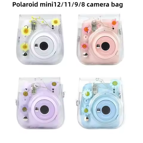 Suitable for Instax Mini12/11/9/8 Polaroid Camera Bag Transparent Daisy Full Sky Camera Storage Bag