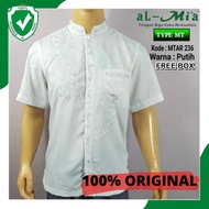 Ready Baju Koko Al-Mia Mt Putih Lengan Pendek Original Almia Pakaian