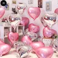 PW 59.9cm Love Heart Aluminum Film Balloons 10 Pieces Set, Suitable for Wedding, Birthday Party, Val