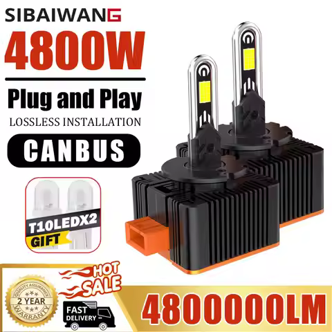 D3S D1S D5S LED Headlight Bulb Canbus For Car D2S D4S White 6000K Canbus D3R D1R D2R D4R Turbo Auto 