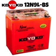 BATTERY KOYOKO 12N9L-BS 12N9 12N9L  ORIGINAL KOYOKO BATERI MOTOR   Benelli 125cc 125 Jarno Jaguh Sco