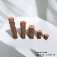 Coated Wood Log D 5-6 cm H 5-25 cm Wood Pieces Rustic Craft Decoration