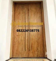 pintu kayu jati tpk model blok finishing rustic