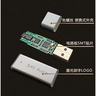 USB Mini Portable DAC Dekoder Fon Kepala Amplifier HIFI Audiophile Kad Bunyi Luaran CT7601+ES9018K2M