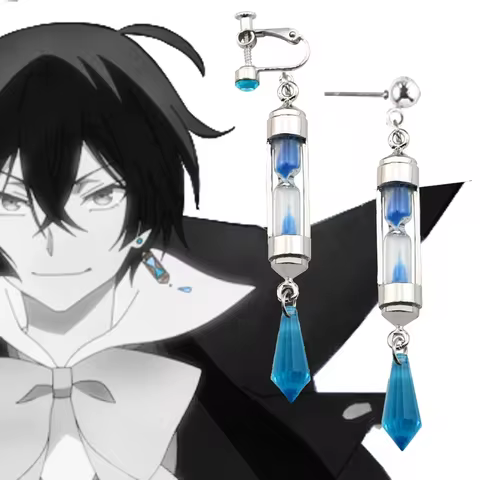 Anime Vanitas Earrings The Case Study of Vanitas No Karte Props Hourglass Earrings Ear Cuff Cosplay