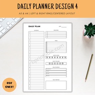 [PDF] Daily Planner Design 4 Template Journal Printable Planner PDF Planner Inserts Daily Planner Re
