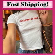 READING IS HOT Women's Crop Top l y2kbaby BabyTee